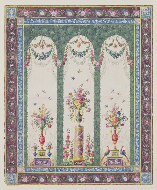 Design décoratif pour une tonnelle de jardin ou une loggia Ecole Française