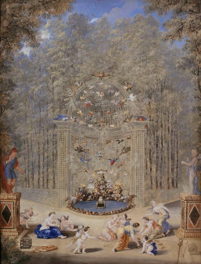 Deuxième vue de l'entrée du labyrinthe dans les jardins de Versailles Jean Cotelle le Jeune