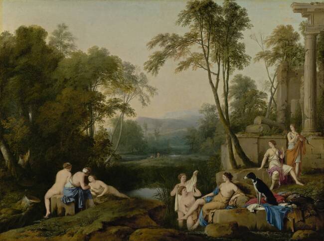 Diane et ses nymphes dans un paysage Laurent de La Hyre