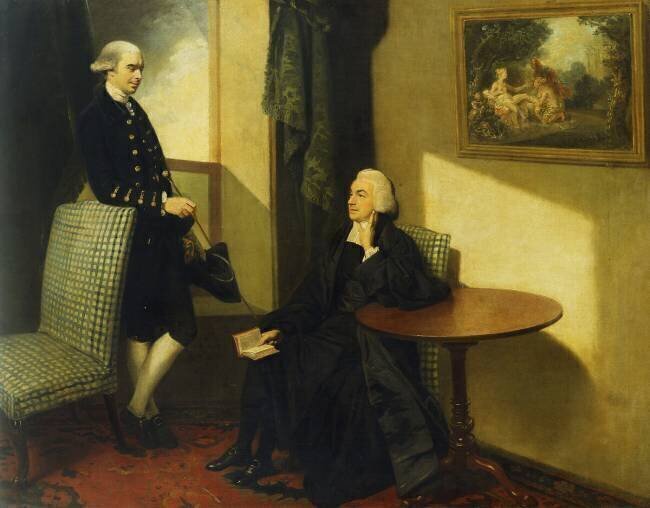 Double portrait du révérend John Cocks et de James Cocks John Hamilton Mortimer