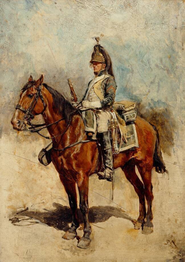 Dragon à cheval tenant un pistolet Jean-Louis-Ernest Meissonier