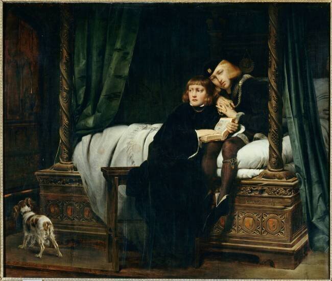 Edouard V, roi mineur d'Angleterre et Richard duc d'York, son frère dit Les enfants d'Edouard Paul Delaroche