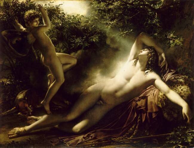 Endymion, effet de lune dit aussi Le Sommeil d'Endymion Anne-Louis Girodet
