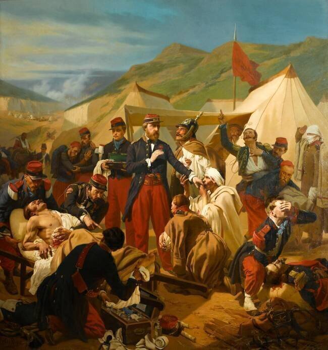 Episode de la bataille d'Inkermann pendant la guerre de Crimée en 1854 Jules Alfred Vincent Rigo