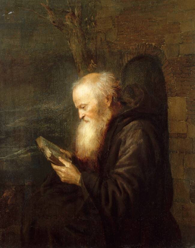 Ermite lisant Gérard Dou