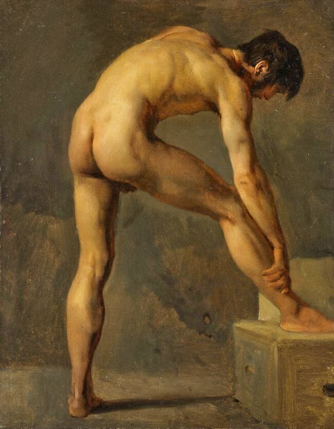 Etude d'homme - Académie Achille Etna Michallon