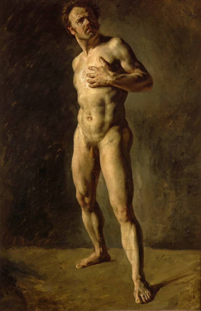Etude d'homme nu Eugène Delacroix