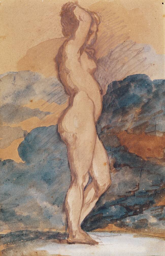Étude d'une femme nue Théodore Géricault