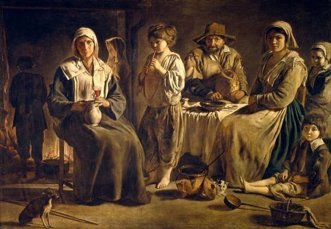 Famille de paysans dans un intérieur Louis Le Nain