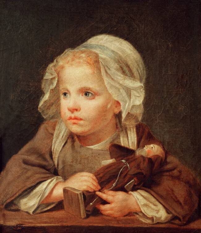 Fille avec une poupée Jean-Baptiste Greuze