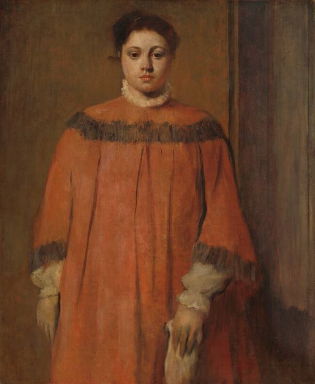 Fille en rouge Edgar Degas