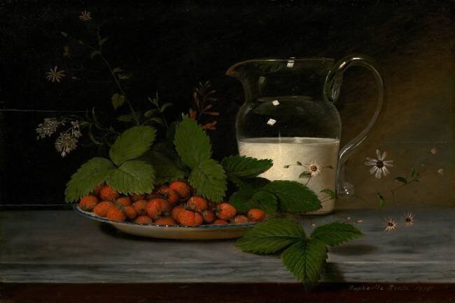 Fraises et crème Raphaelle Peale