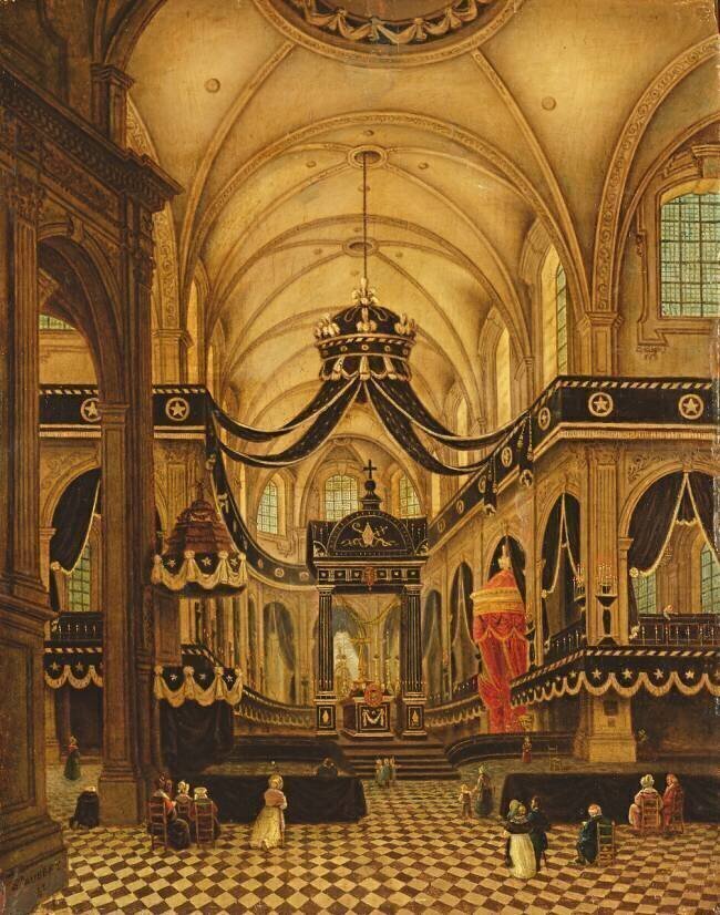Funérailles de Louis Belmas à la cathédrale de Cambrai Antoine Louis Saint-Aubert