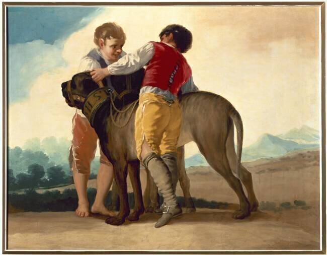 Garçons jouant avec un dogue Francisco de Goya