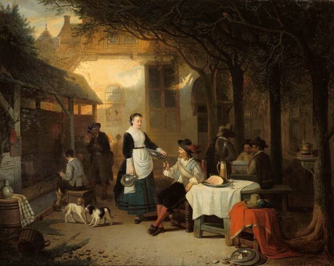 Gentilhomme dans une auberge du 17e siècle Adrien Ferdinand de Braekeleer