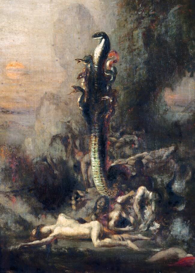 Hercule et l'hydre de Lerne Narcisse Berchère