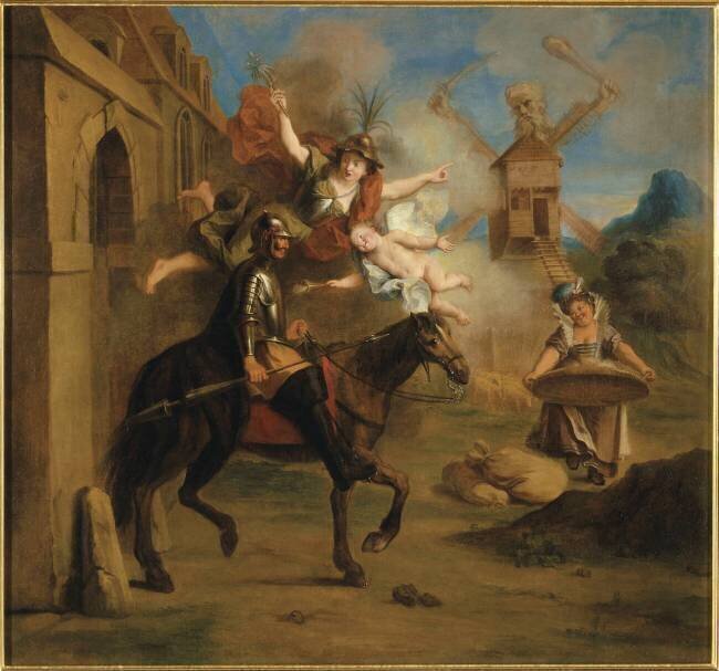 Histoire de Don Quichotte : "Don Quichotte conduit par la folie" Charles-Antoine Coypel