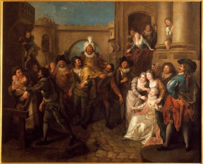 Histoire de Don Quichotte : "Entrée de Sancho dans l'île de Barataria" Charles-Antoine Coypel