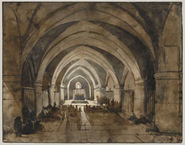 Intérieur de l'église de Saint-François d'Assise François-Marius Granet