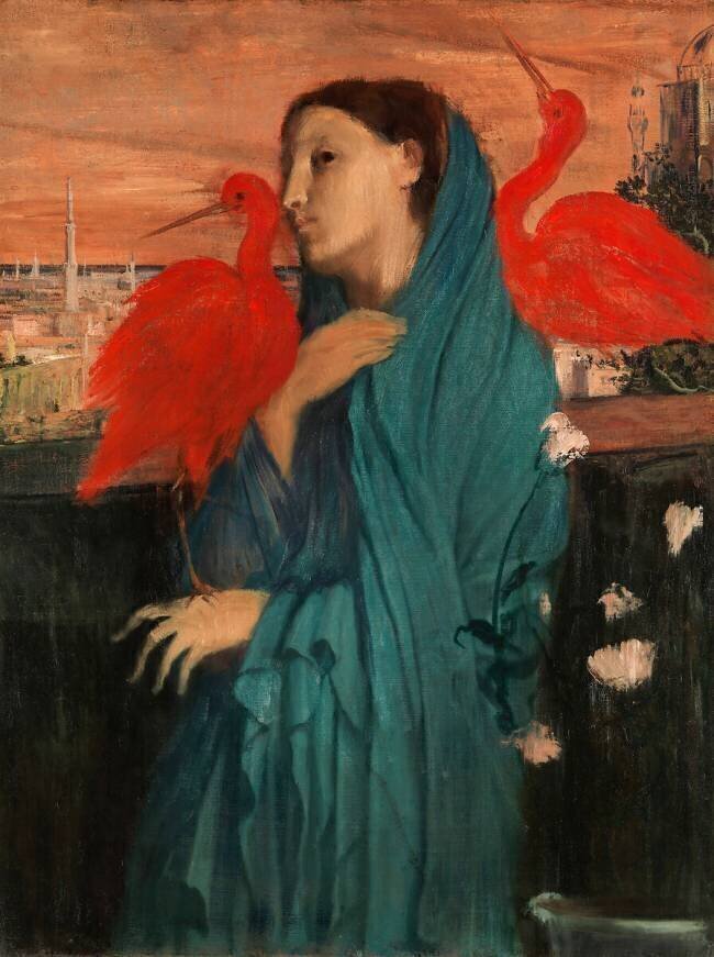 Jeune femme à l'ibis Edgar Degas
