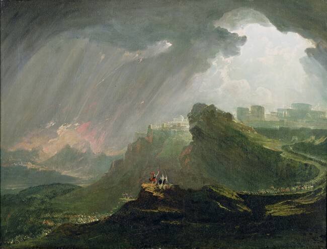 Josué ordonne au soleil de s'arrêter sur Gibeon John Martin