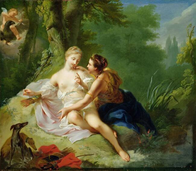 Jupiter Disguised as Diana Seducing Callisto Johann Heinrich Wilhelm Tischbein