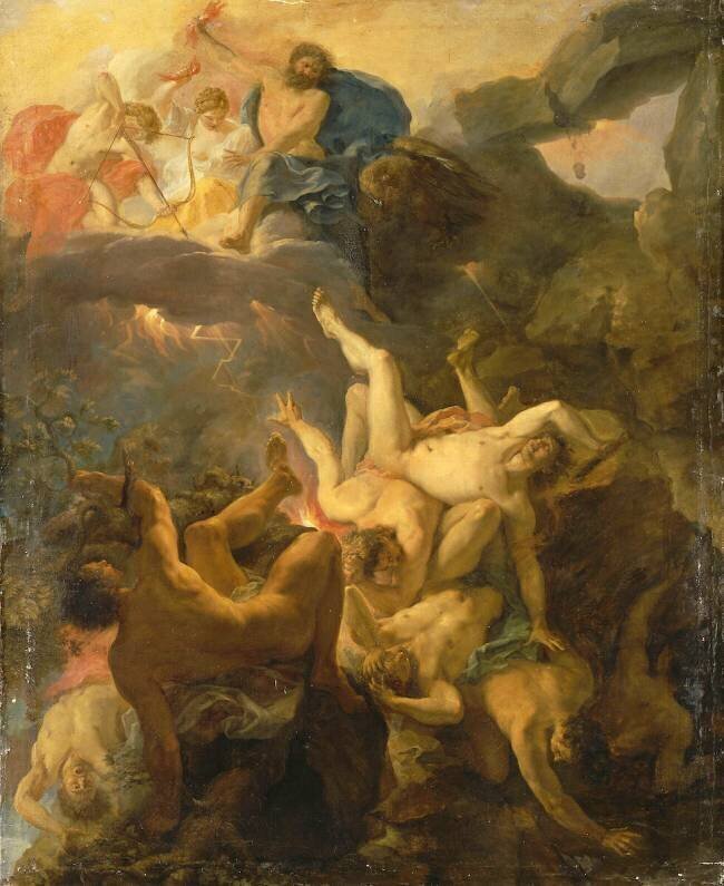 Jupiter foudroyant les Titans Charles Lamy