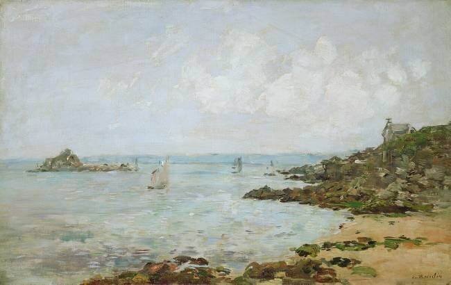 La baie de Douarnenez et l'île Tristan Eugène Boudin