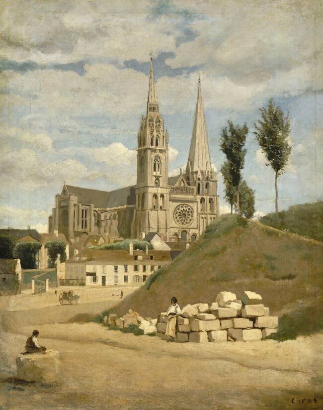 La Cathédrale de Chartres Jean-Baptiste Camille Corot