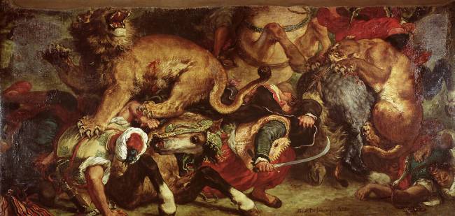 La Chasse aux lions Eugène Delacroix