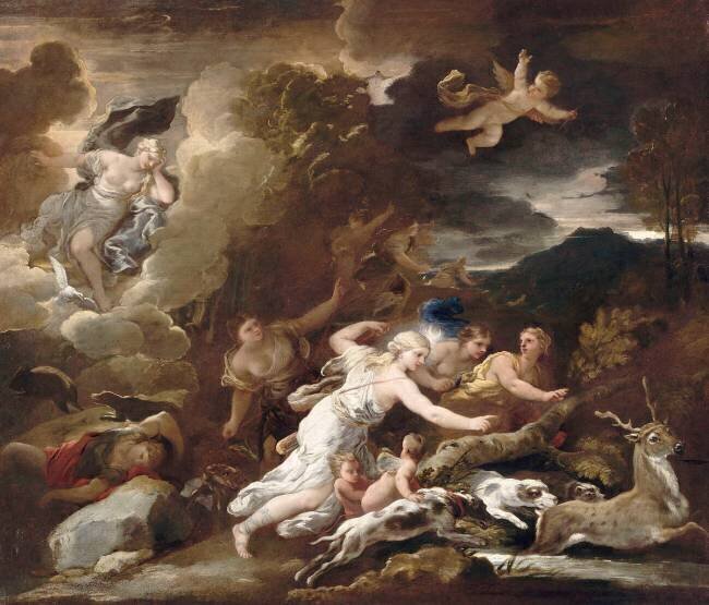 La chasse de Diane Luca Giordano