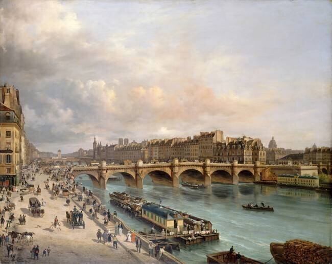 La Cité et le Pont Neuf, vus du quai du Louvre Giuseppe Canella