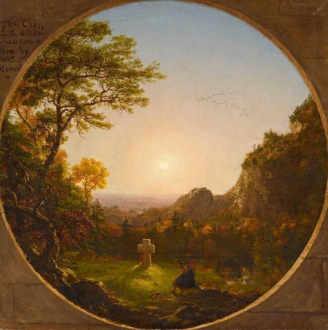 La Croix dans la Solitude d'aprés un poème de F.D. Hermans Thomas Cole