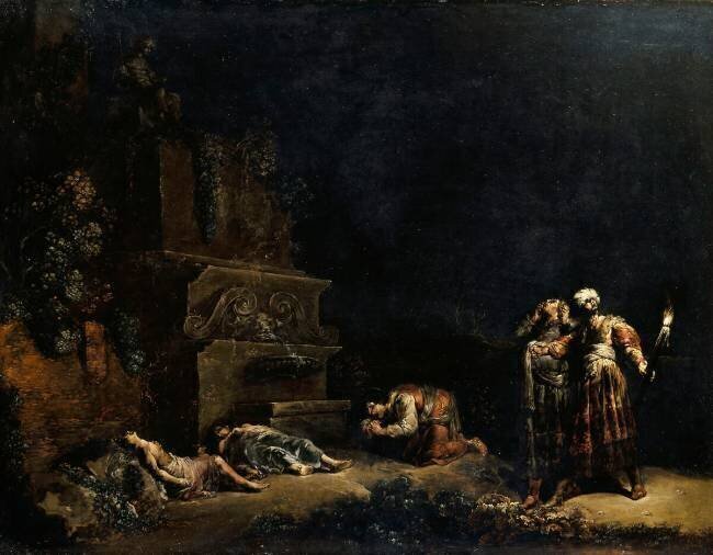 La découverte des corps de Pyrame et de Thisbé Leonard Bramer