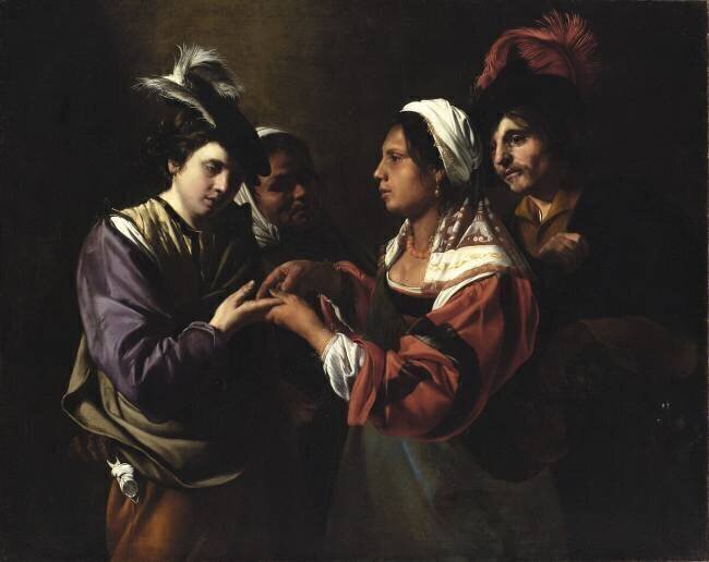 La diseuse de bonne aventure Bartholomeo Manfredi