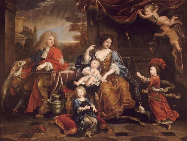 La Famille de Louis de France fils de Louis XIV, dit le "Grand Dauphin", en 1687 Pierre Mignard