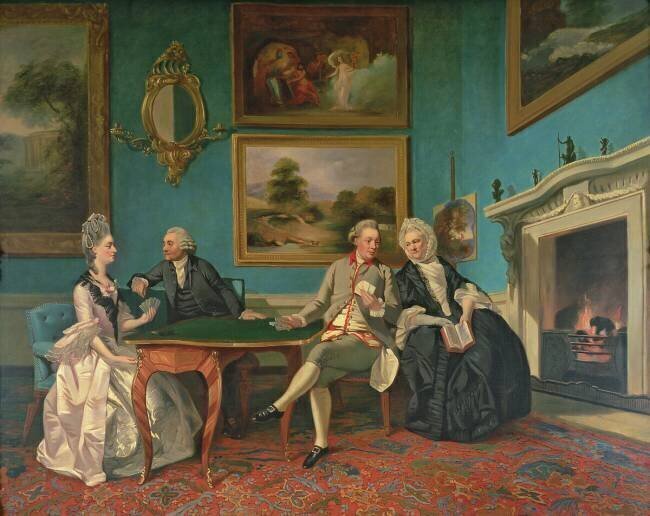 La famille Dutton dans le salon de Sherborne Park Johan Zoffany