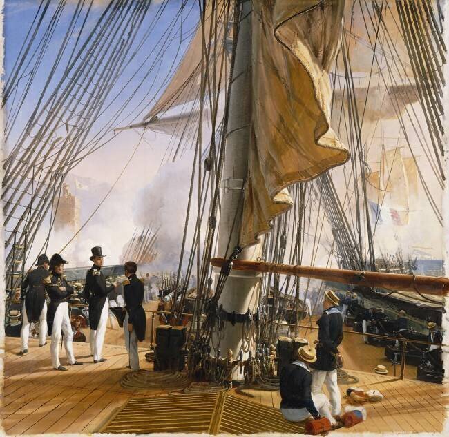 La Flotte française force l'entrée du Tage devant Lisbonne, 11 juillet 1831 Horace Vernet