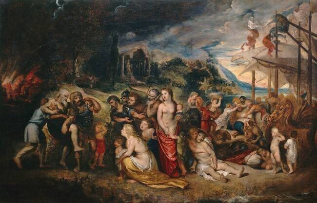 La Fuite d'Enée aprés l'incendie de Troie Peter Paul Rubens