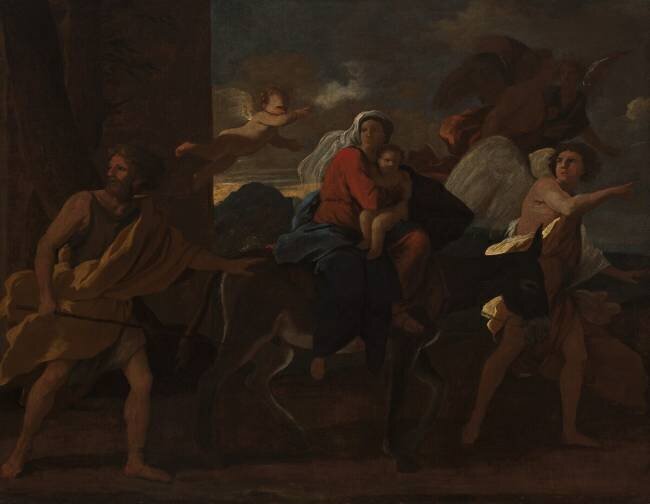 La fuite en Égypte Nicolas Poussin