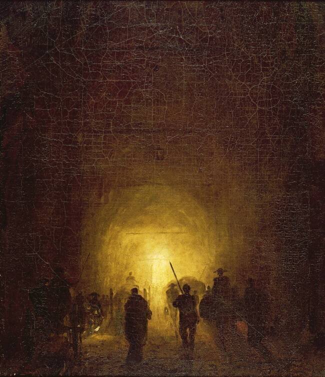 La grotte de Posillipo à Naples Hubert Robert