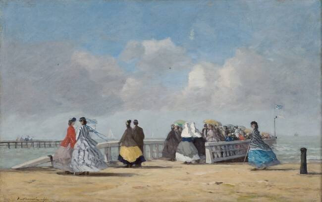La jetée de Trouville Eugène Boudin