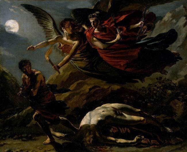 La Justice et la Vengeance divine poursuivant le crime d'après le tableau de Prud'hon Théodore Géricault