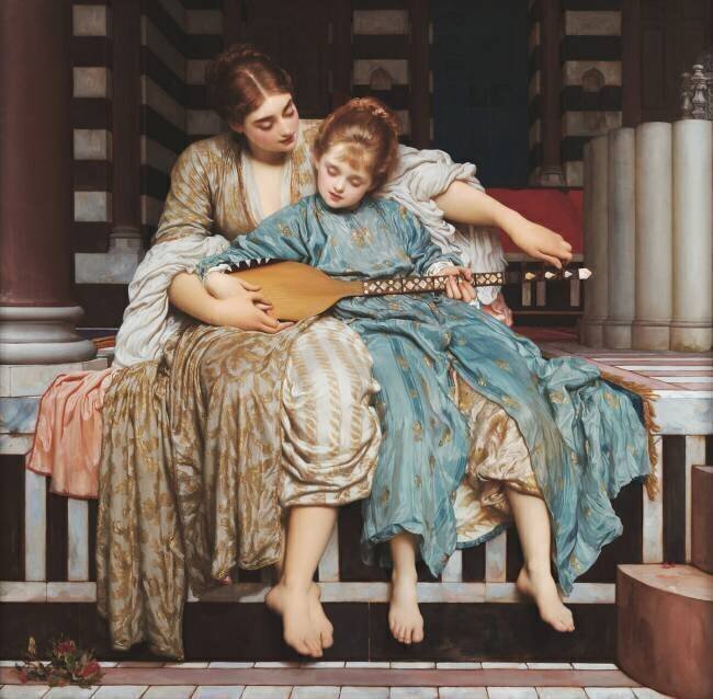 La leçon de musique Frederic Leighton