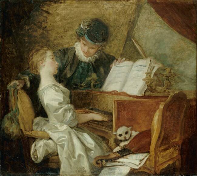 La Leçon de musique Jean-Honoré Fragonard