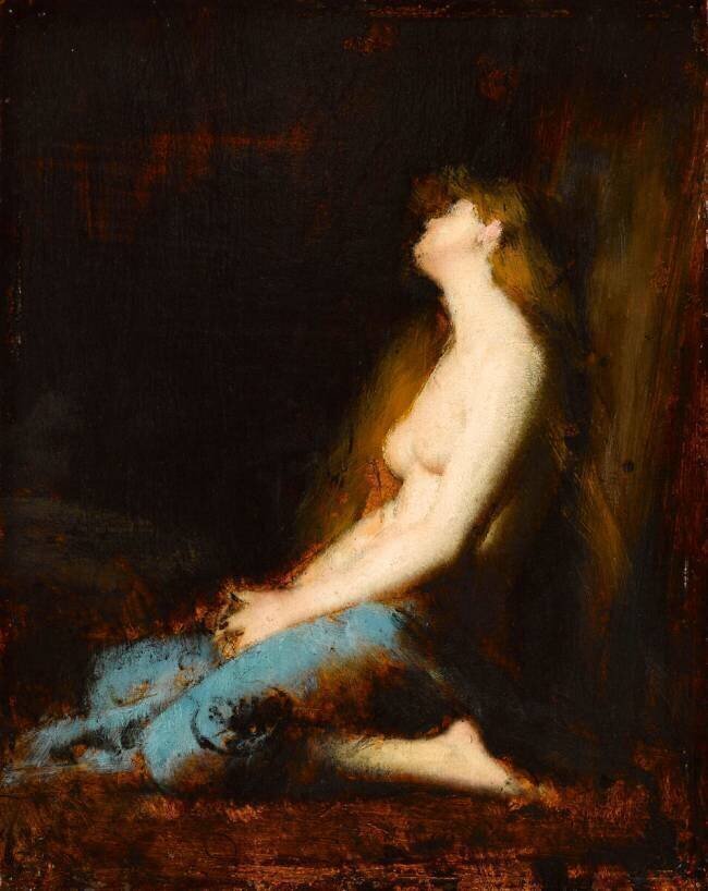 La Magdeleine, étude ou réplique du tableau du salon de 1878 Jean-Jacques Henner