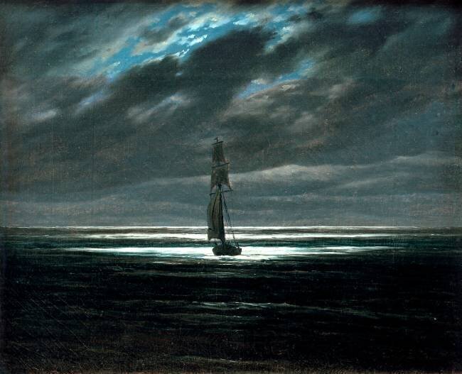 La mer au clair de lune Caspar David Friedrich