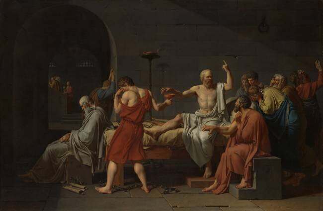 La mort de Socrate Jacques-Louis David