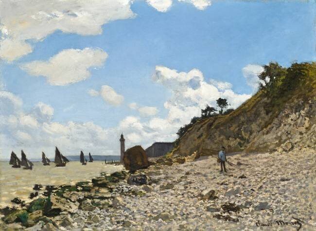 La plage de Honfleur Claude Monet