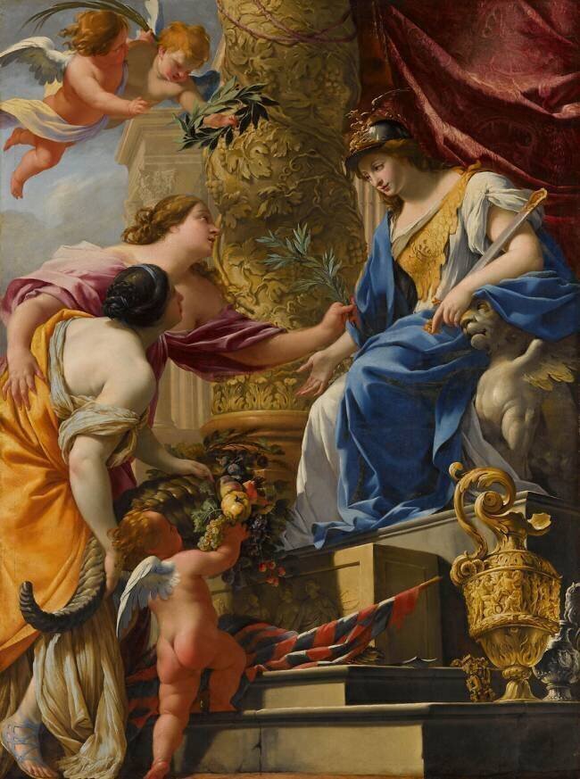 La Prudence amène la Paix et l'Abondance Simon Vouet